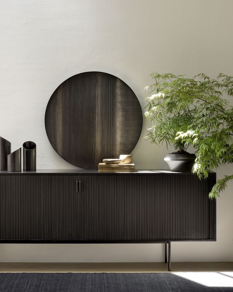Roller Max Sideboard with 2 Doors Teak Black Ethnicraft