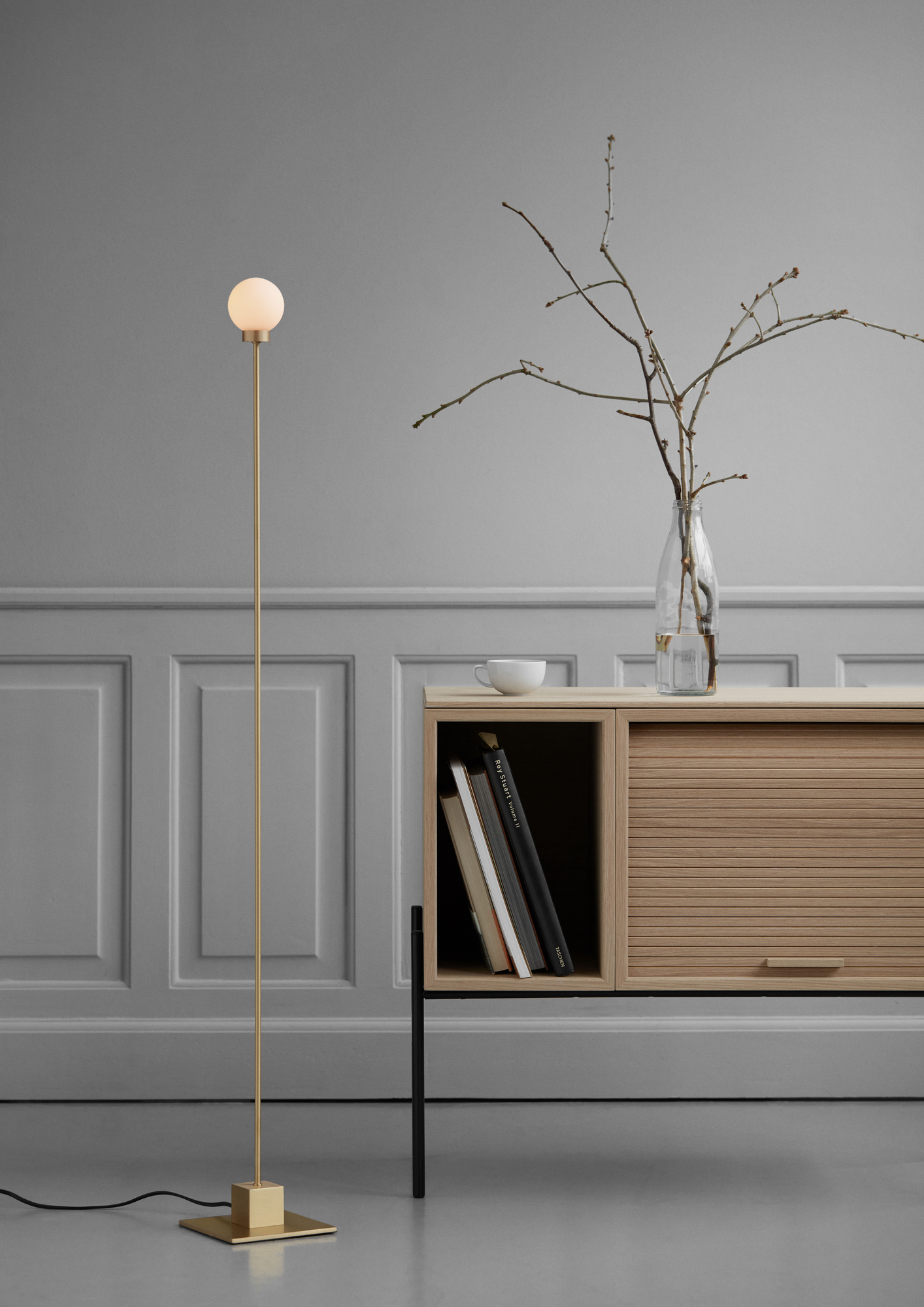 Snowball Floor Floor Lamp black Northern