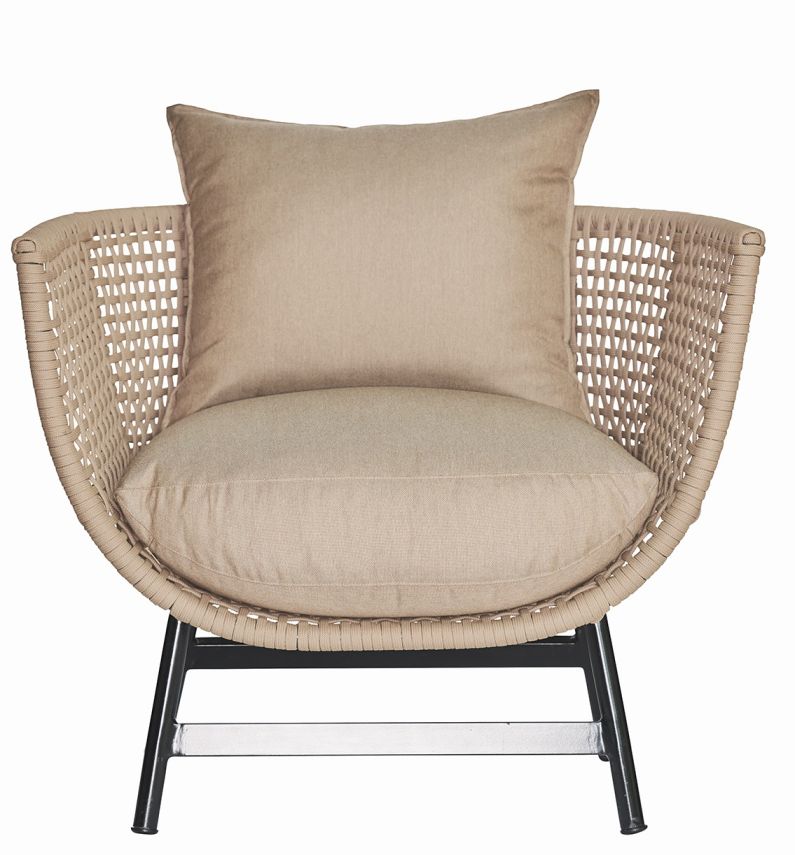 Suka Lounge Armchair Outdoor Jan Kurtz Taupe Suka Lounge Armchair Outdoor Jan Kurtz Taupe