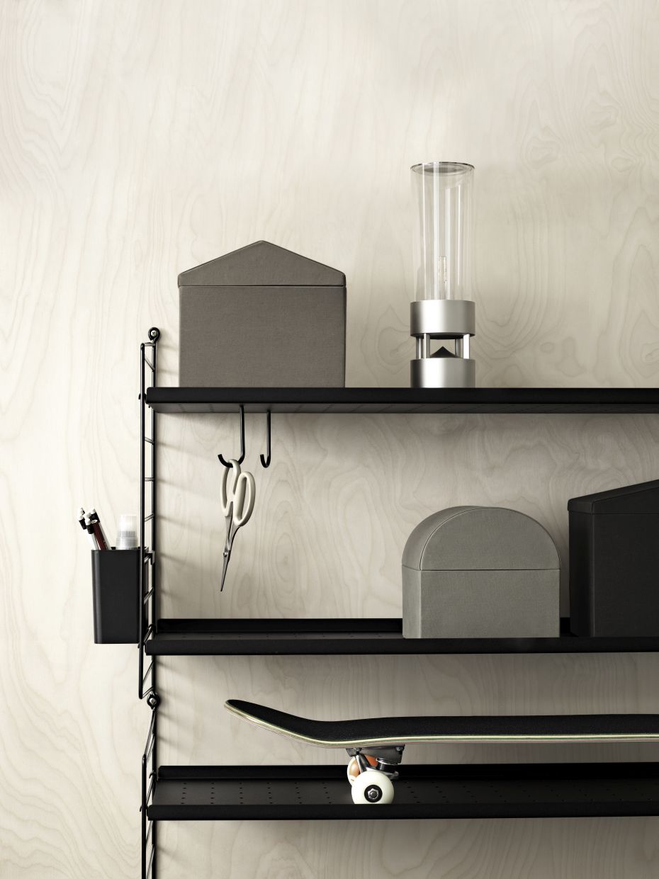 Single Piece Metal Shelf Low Edge W 78 cm String Furniture   