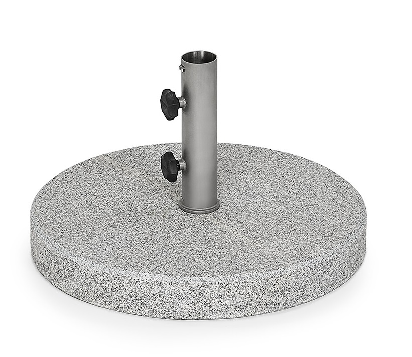 Base plate granite grey/white round Ø 70 cm for parasol Weishäupl