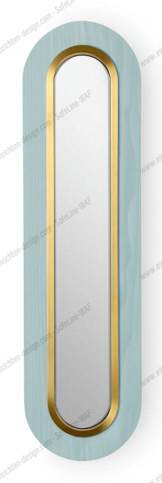 Lens LED Wall Lamp Superoval Metal Ring in Gold Sea Blue LZF Lamps