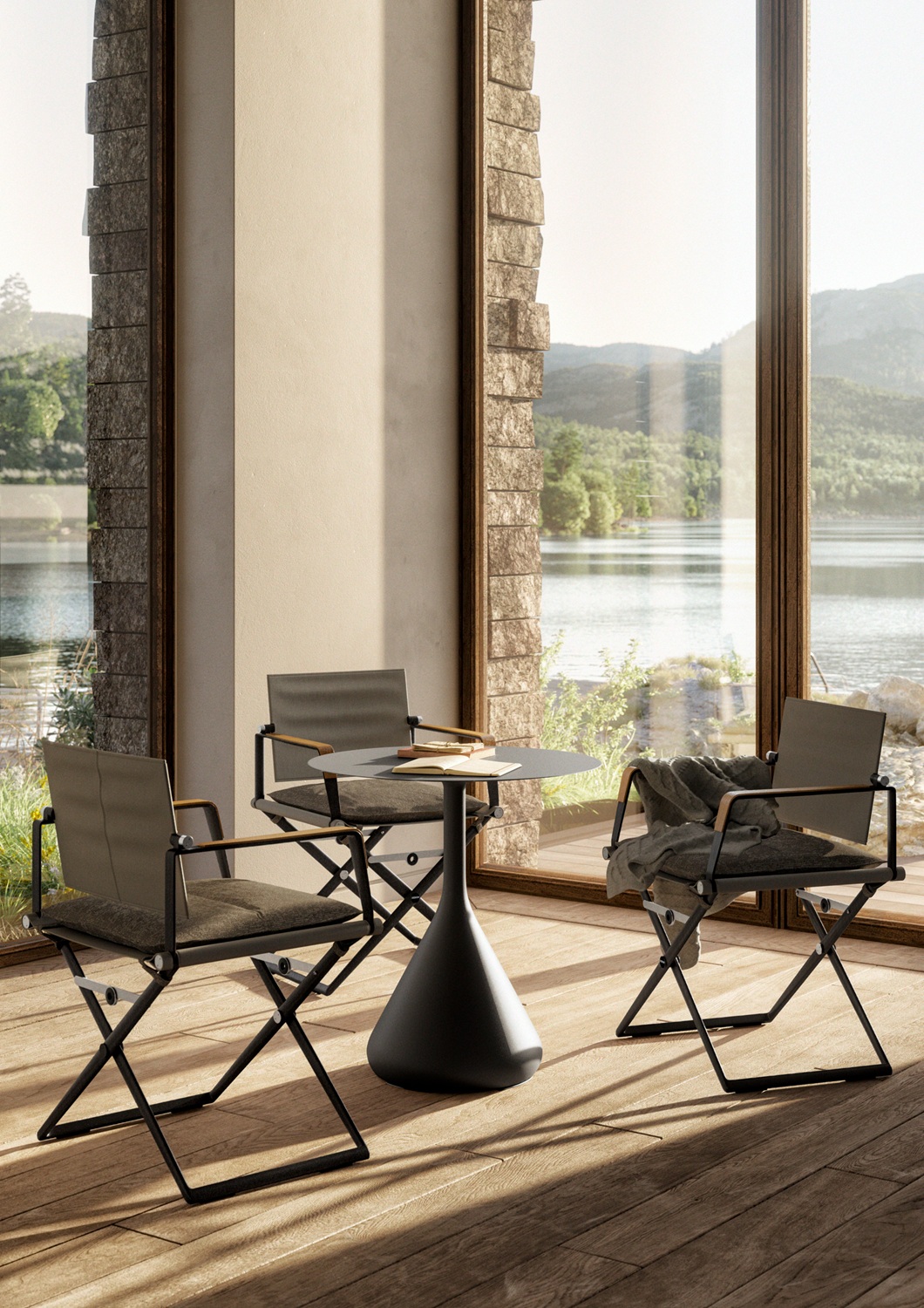 SEAX Outdoor Chair with wood finish Dedon