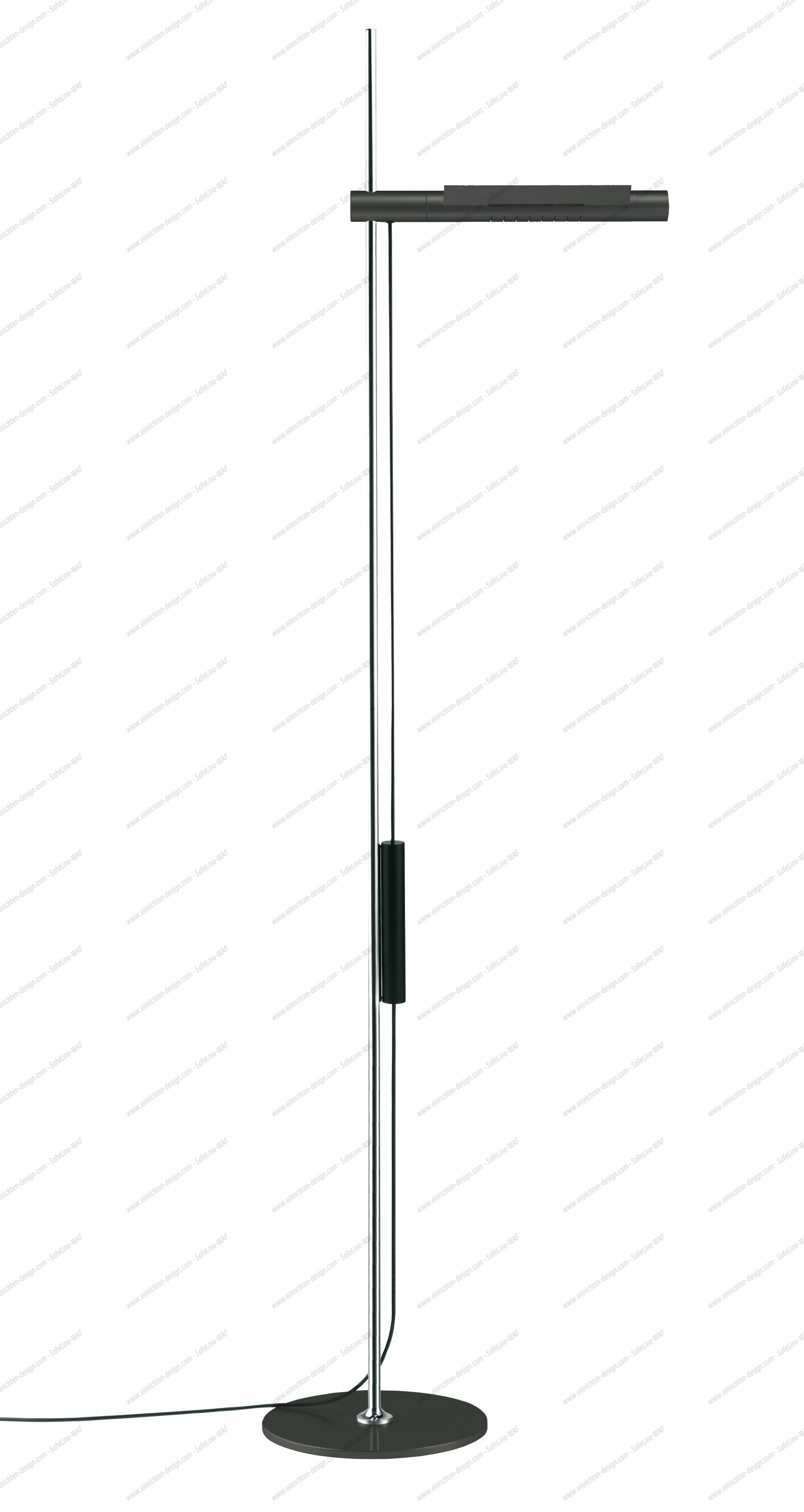 Schwarze HALO LED Stehleuchte von Baltensweiler, moderne Designlampe mit minimalistischem Stil für Wohnräume.