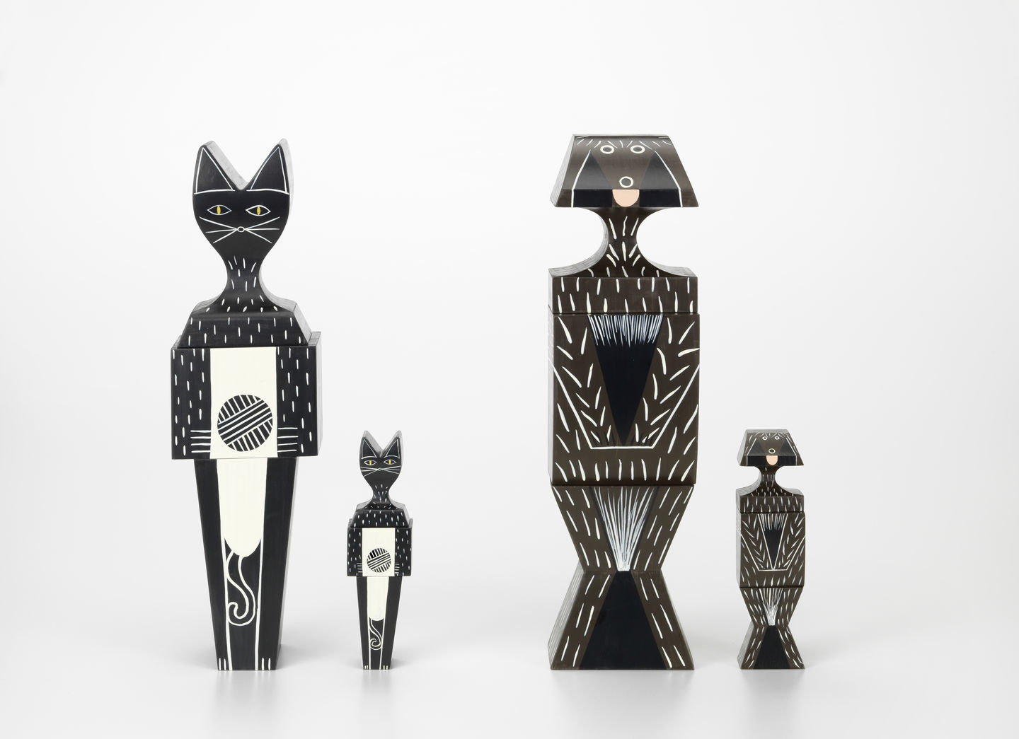 Wooden Dolls Cat / Dog Wooden Figure Vitra