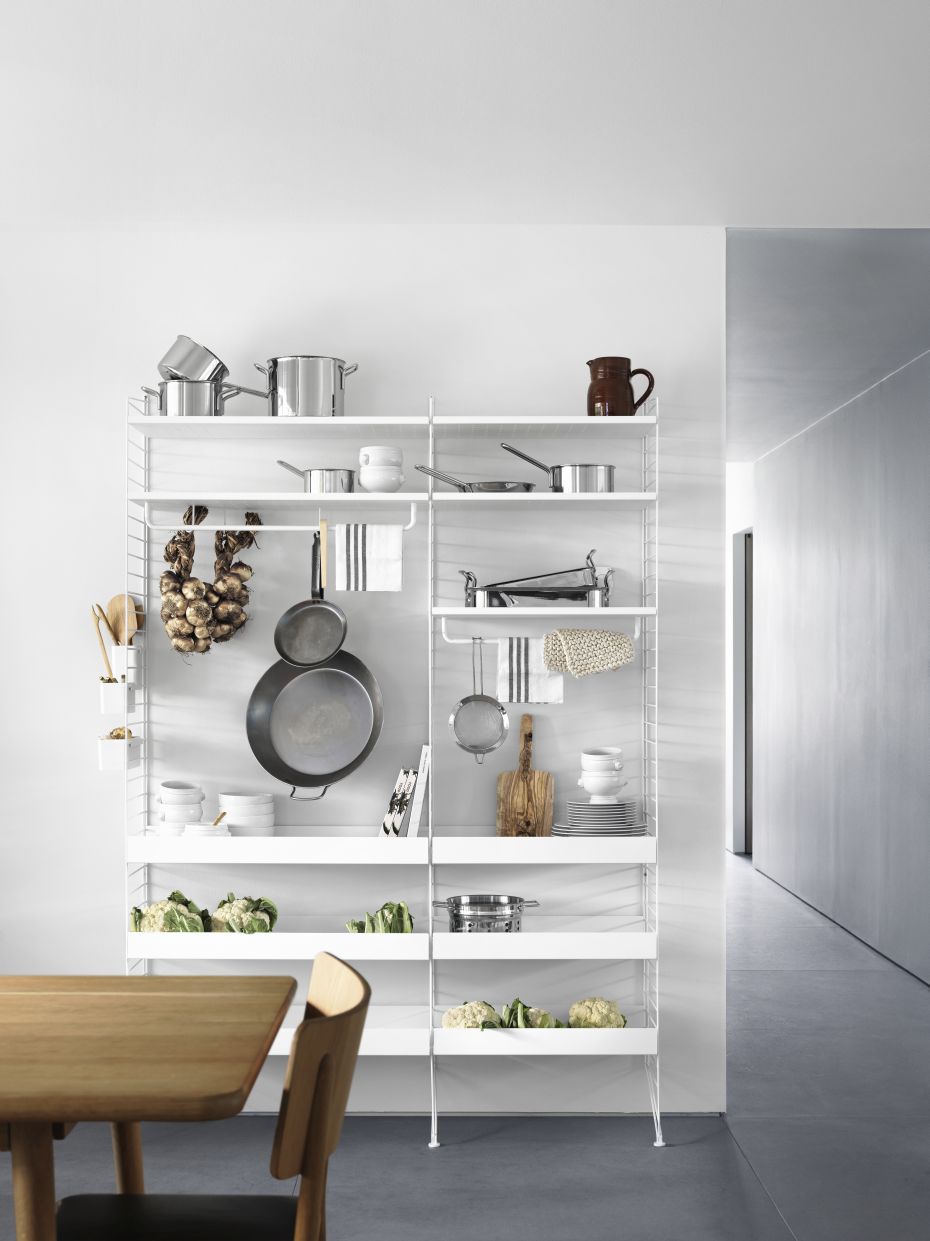Single Part Rods for Metal Shelf W 78 cm String Furniture 