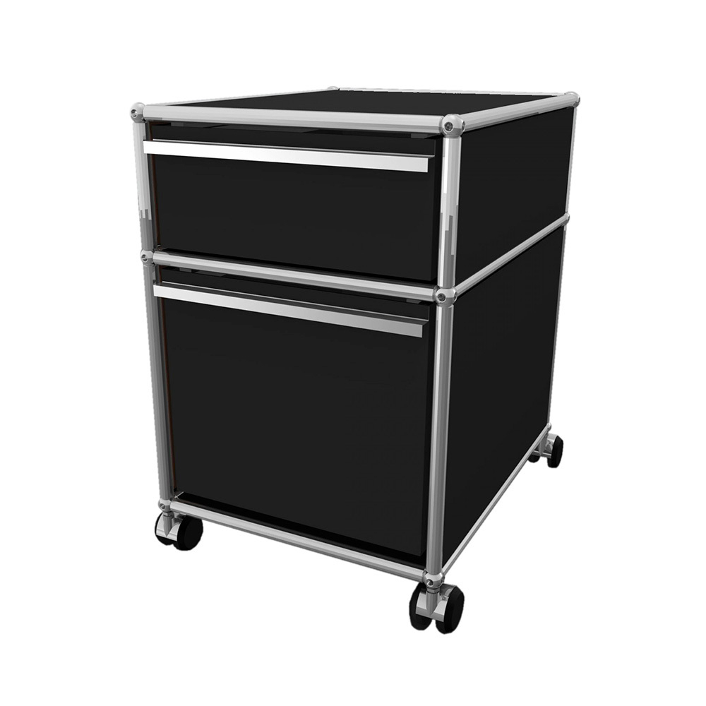 USM Haller Rollcontainer mit Hängeregistratur – reinorange