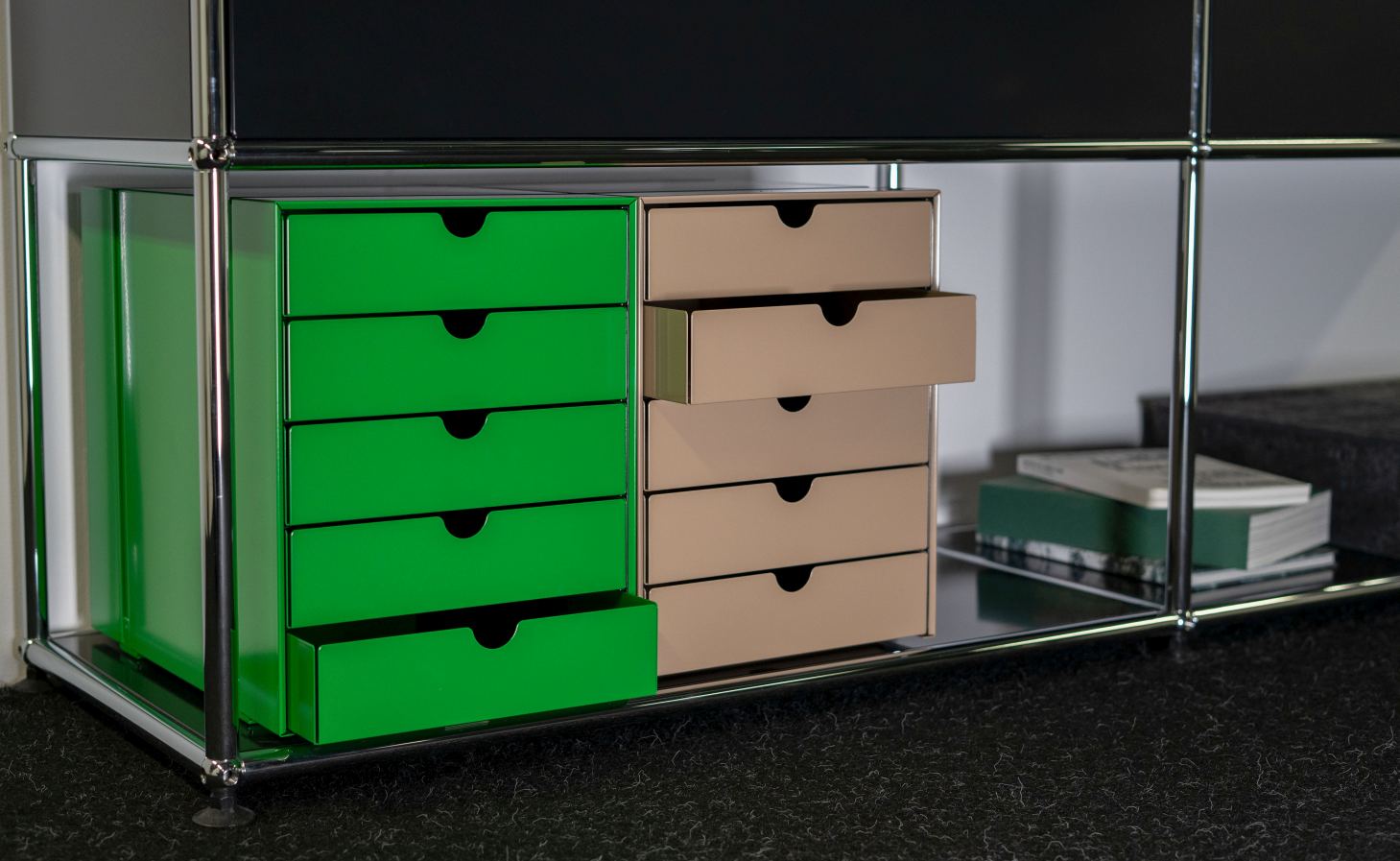 USM Haller Inos box set C4 with 5 closed trays Home Office