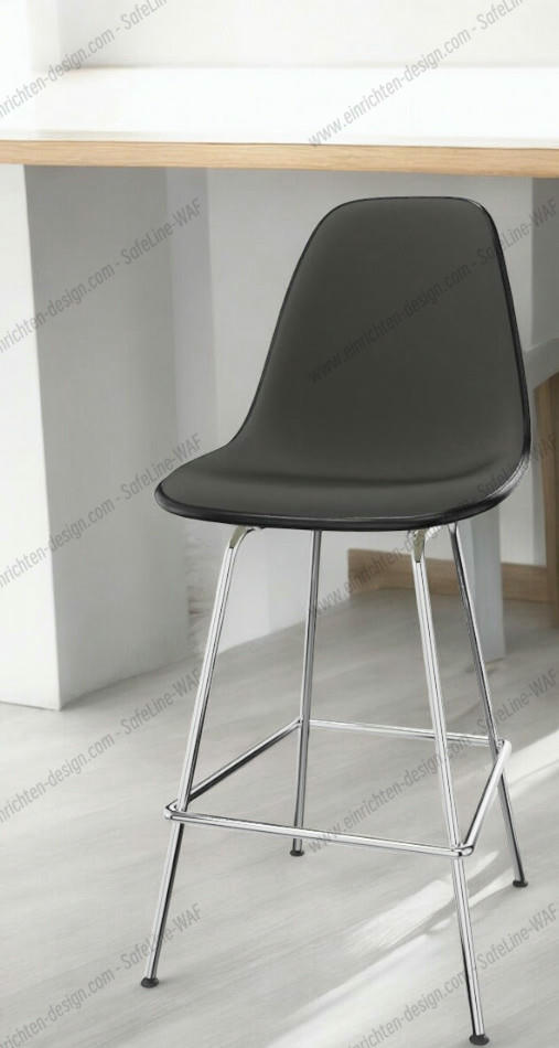 Eames Plastic Bar Stool Bar Stool Medium Fully upholstered Vitra 