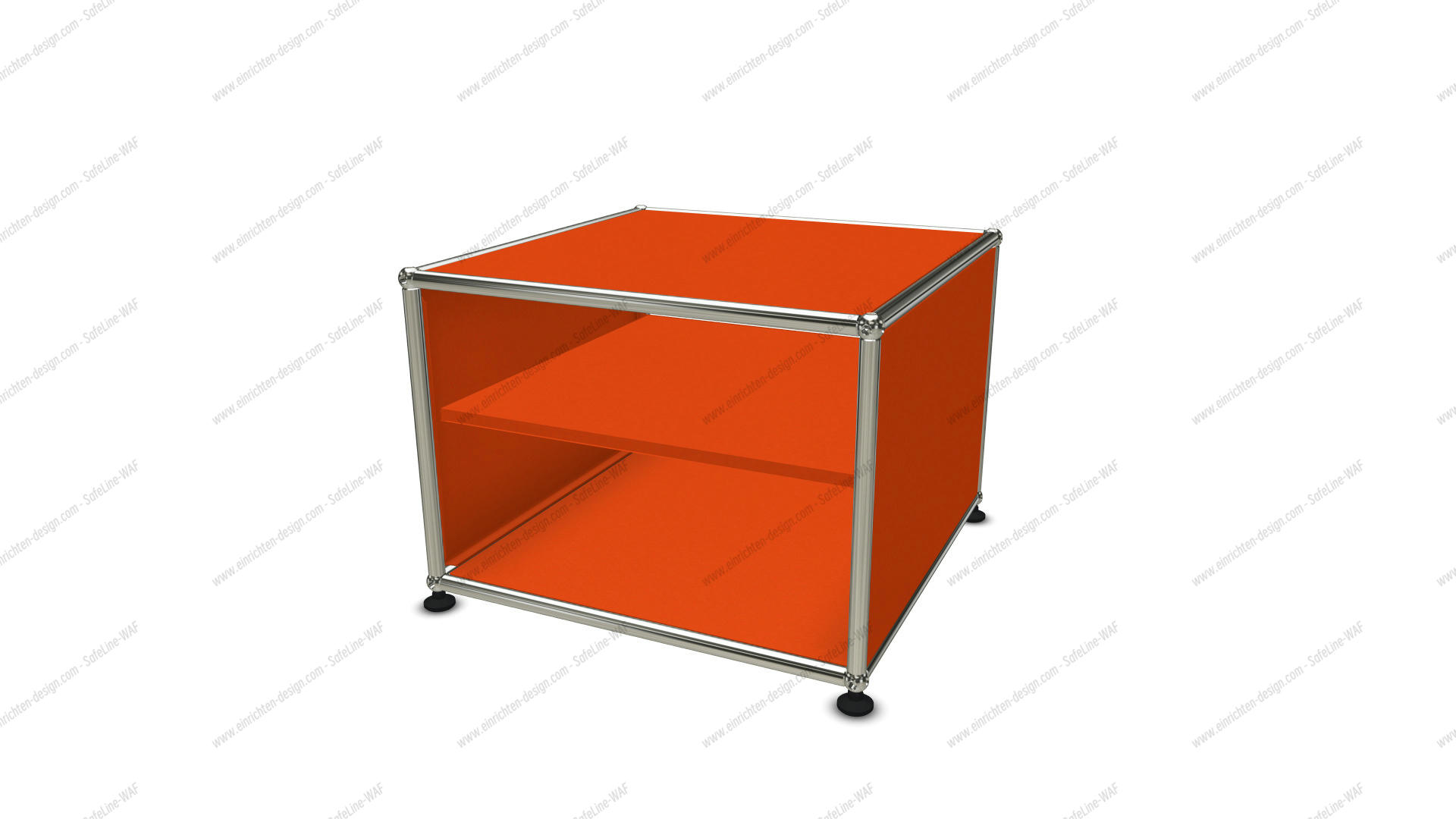 USM Haller Beistelltisch mit Zwischentablar orange