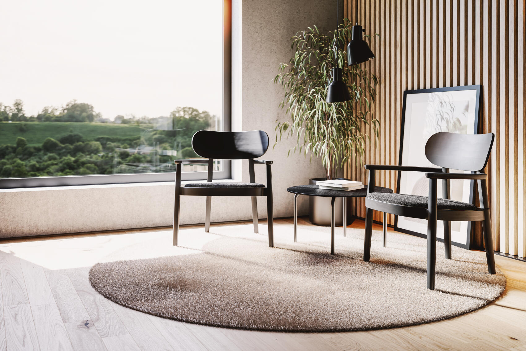 Wooden armchair with armrests 119 MF Thonet 