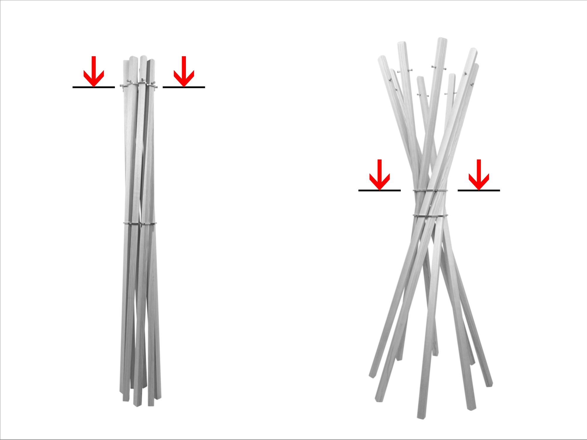 Marilyn coat rack with 8 rods Keilbach design products  