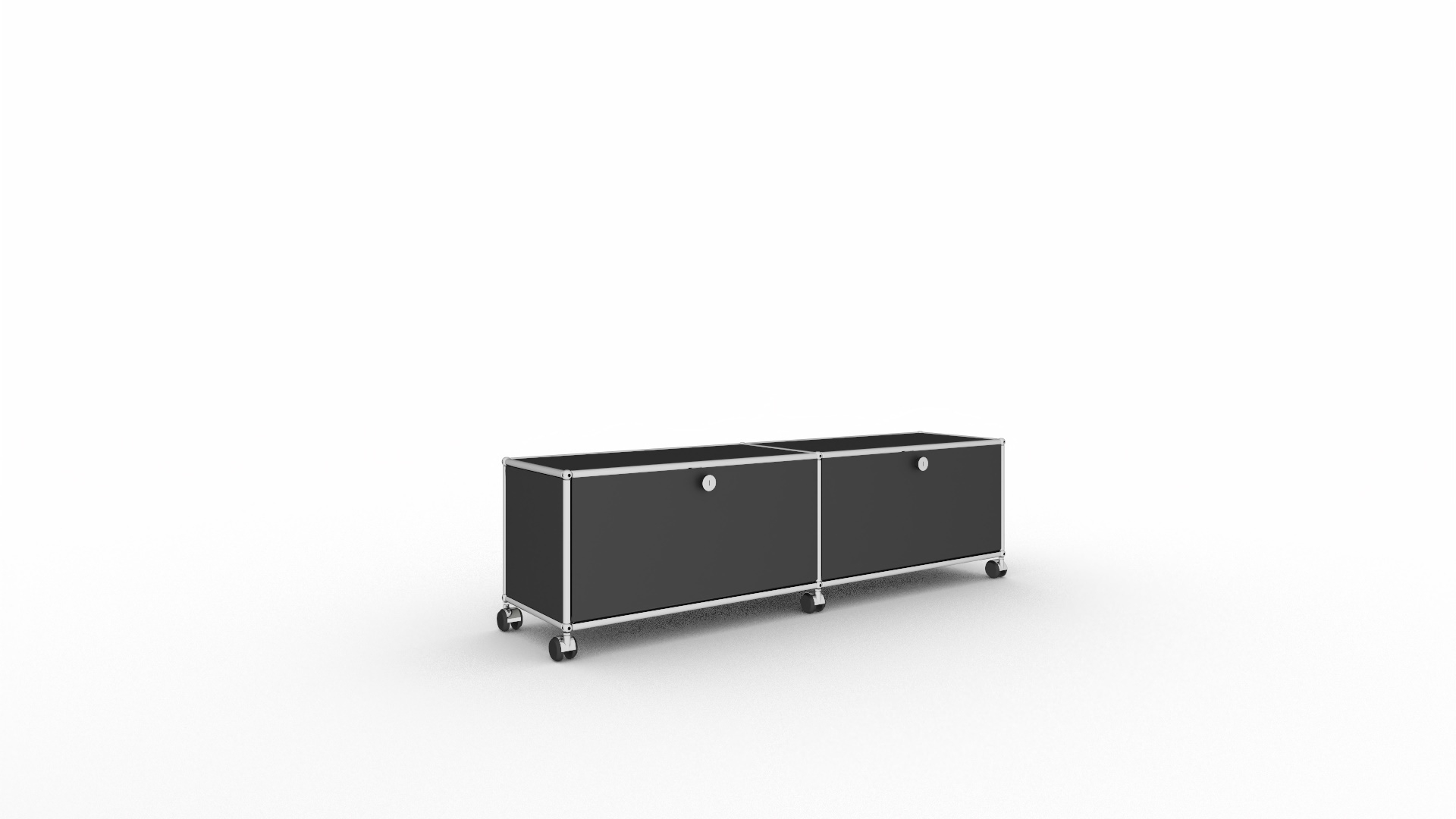USM Haller schmales TV Lowboard enzianblau