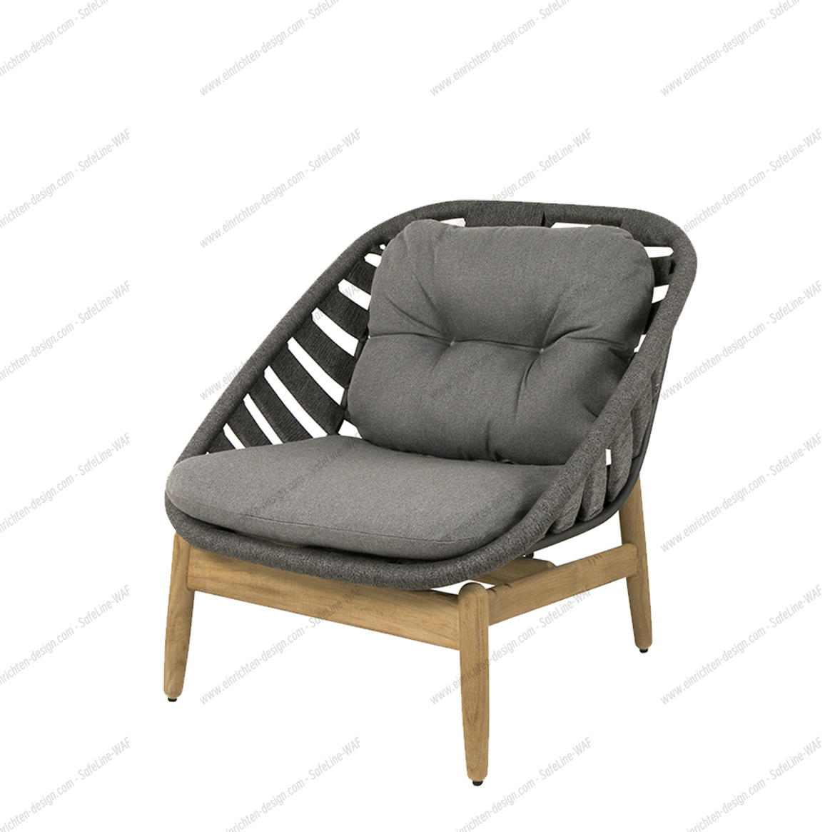 Strington outdoor lounge chair dark grey Cane-Line