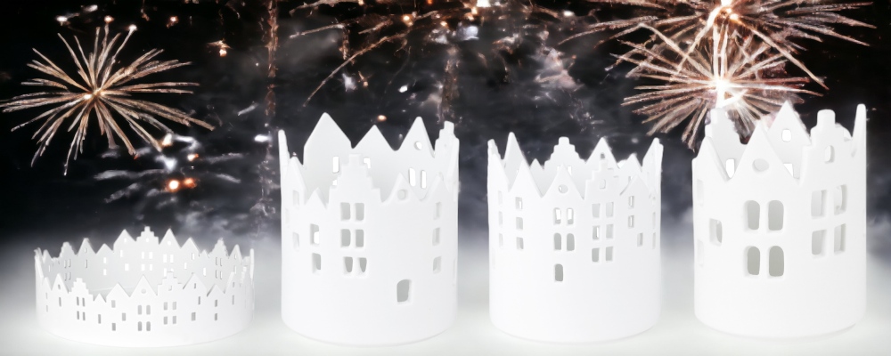 Home Light House Assortment Set of 4 City Lights Räder