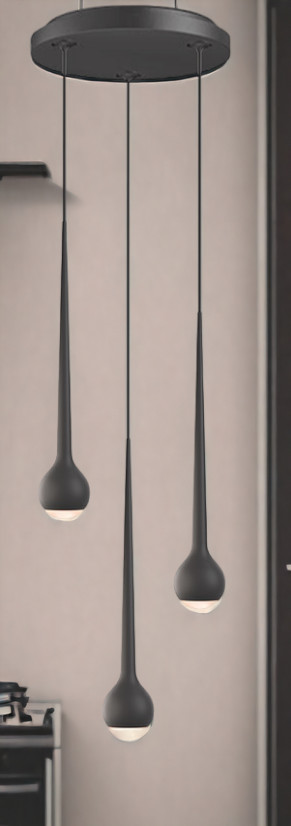 Falling Sun Water pendant light Grau