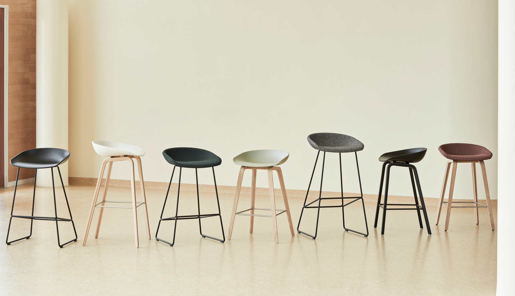 About a Stool AAS 39 / AAS39 Barstool with full upholstery Hay