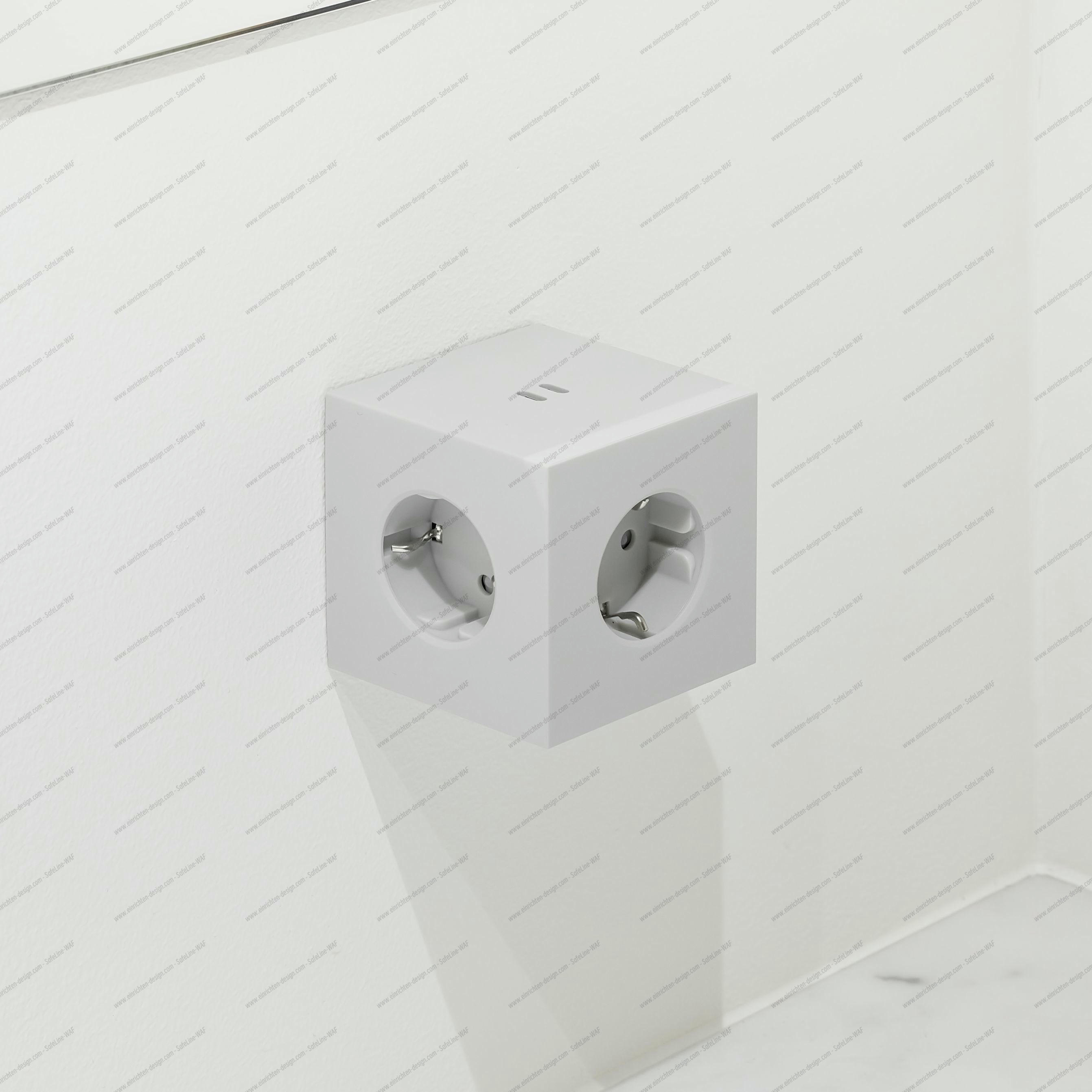 Square 2 - Avolt Socket Cube with USB-C Gotland grey dfp Design 