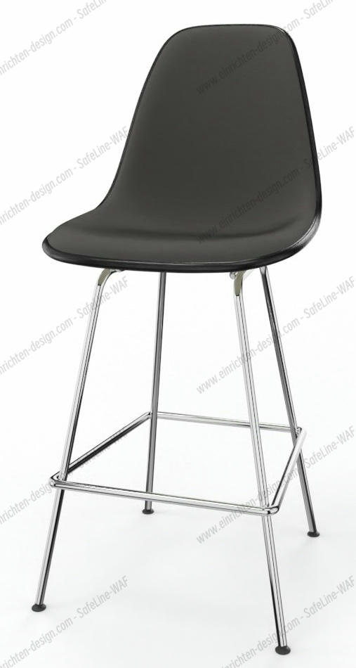 Eames Plastic Bar Stool Bar Stool Medium Fully upholstered Vitra 