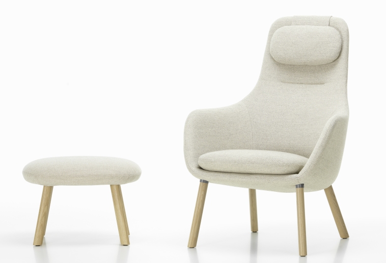 Hal Lounge Chair Armchair + Ottoman Seat Cushion loose Vitra  