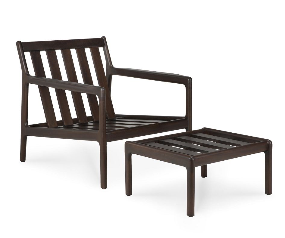 Jack Footstool frame Mahogany dark brown Ethnicraft 