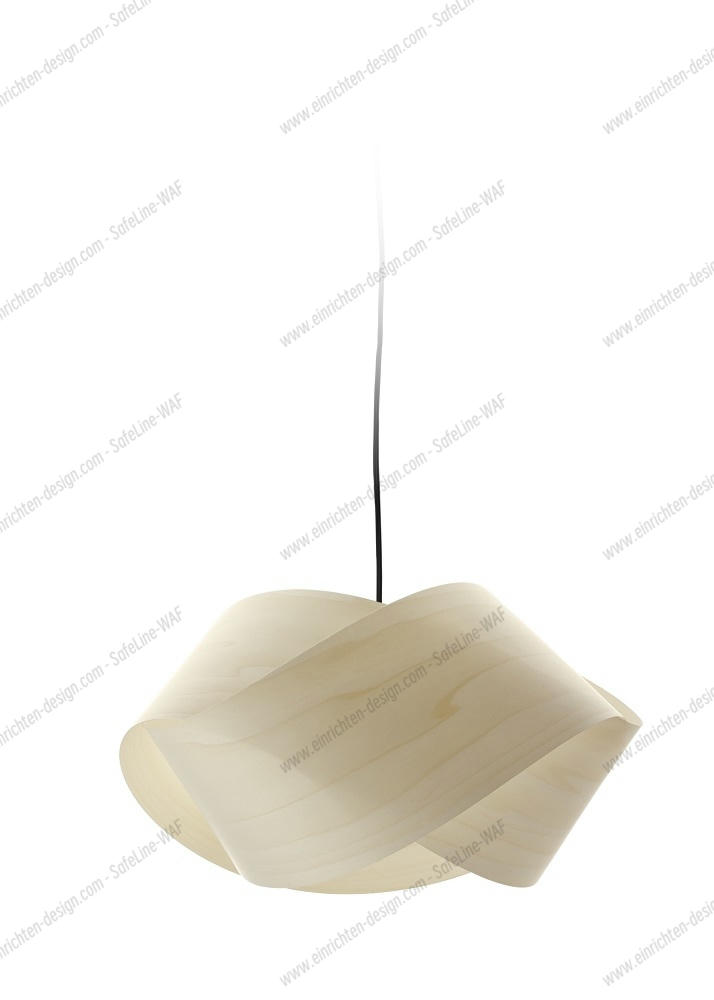Nut Suspension Pendant Lamp Cable and Canopy in Black Shade in Ivory White LZF Lamps