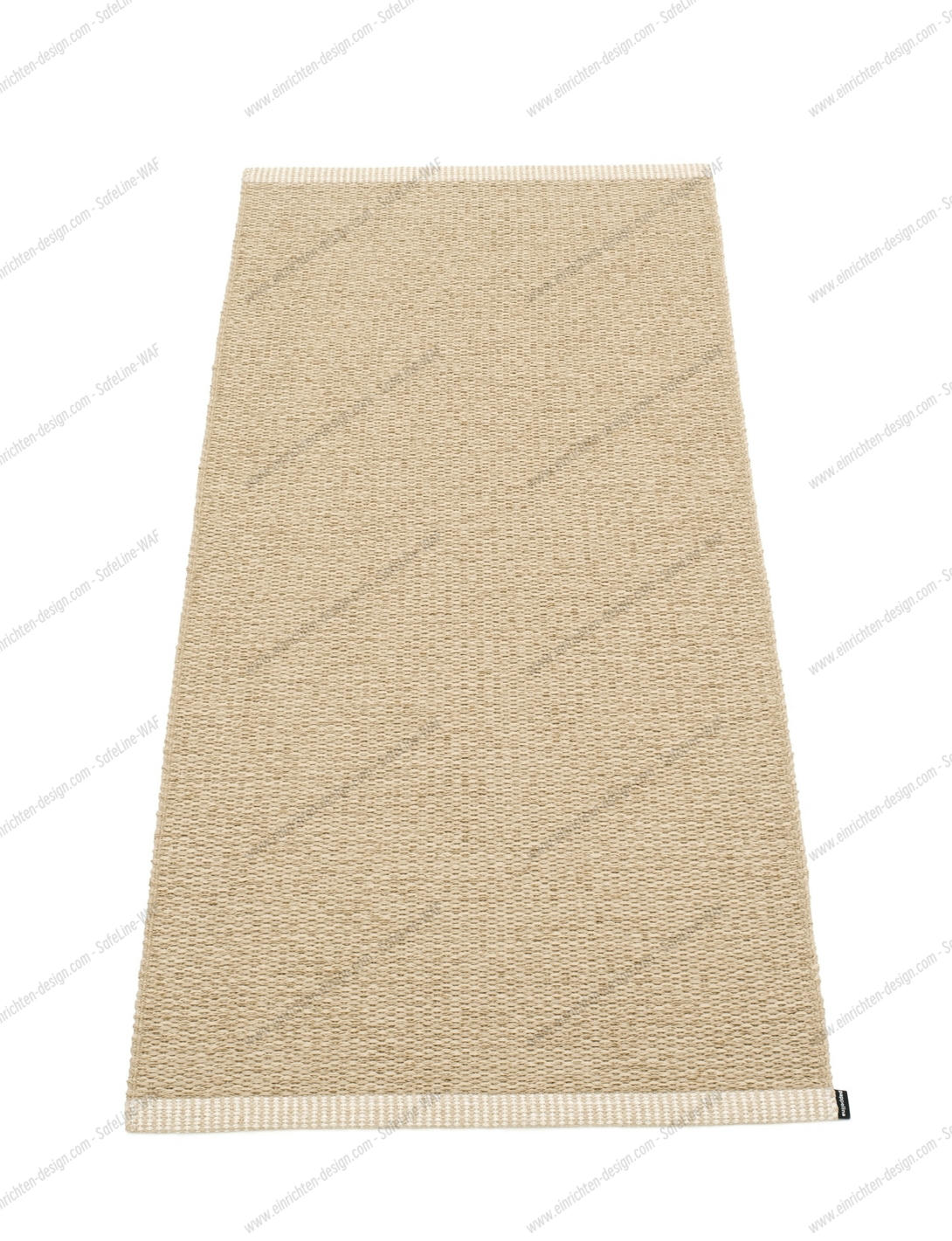 Mono Plastic Rug 60x250 Pappelina Beige