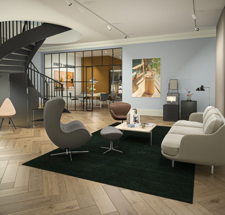 Lune 3- Seater Sofa Fritz Hansen