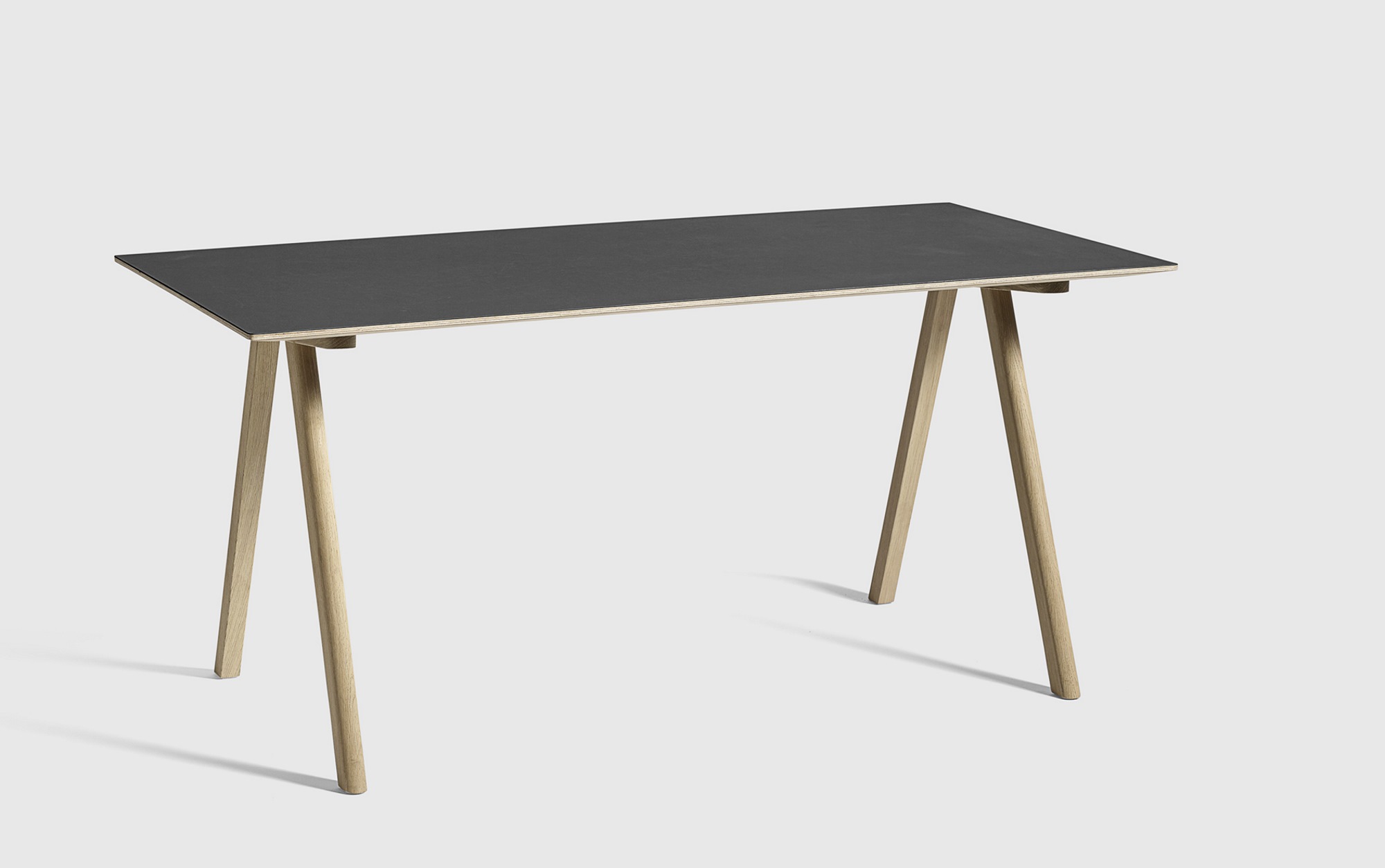 Copenhague Desk Table CPH 10 Hay Oak water-based lacquer / top linoleum off white MDF edge