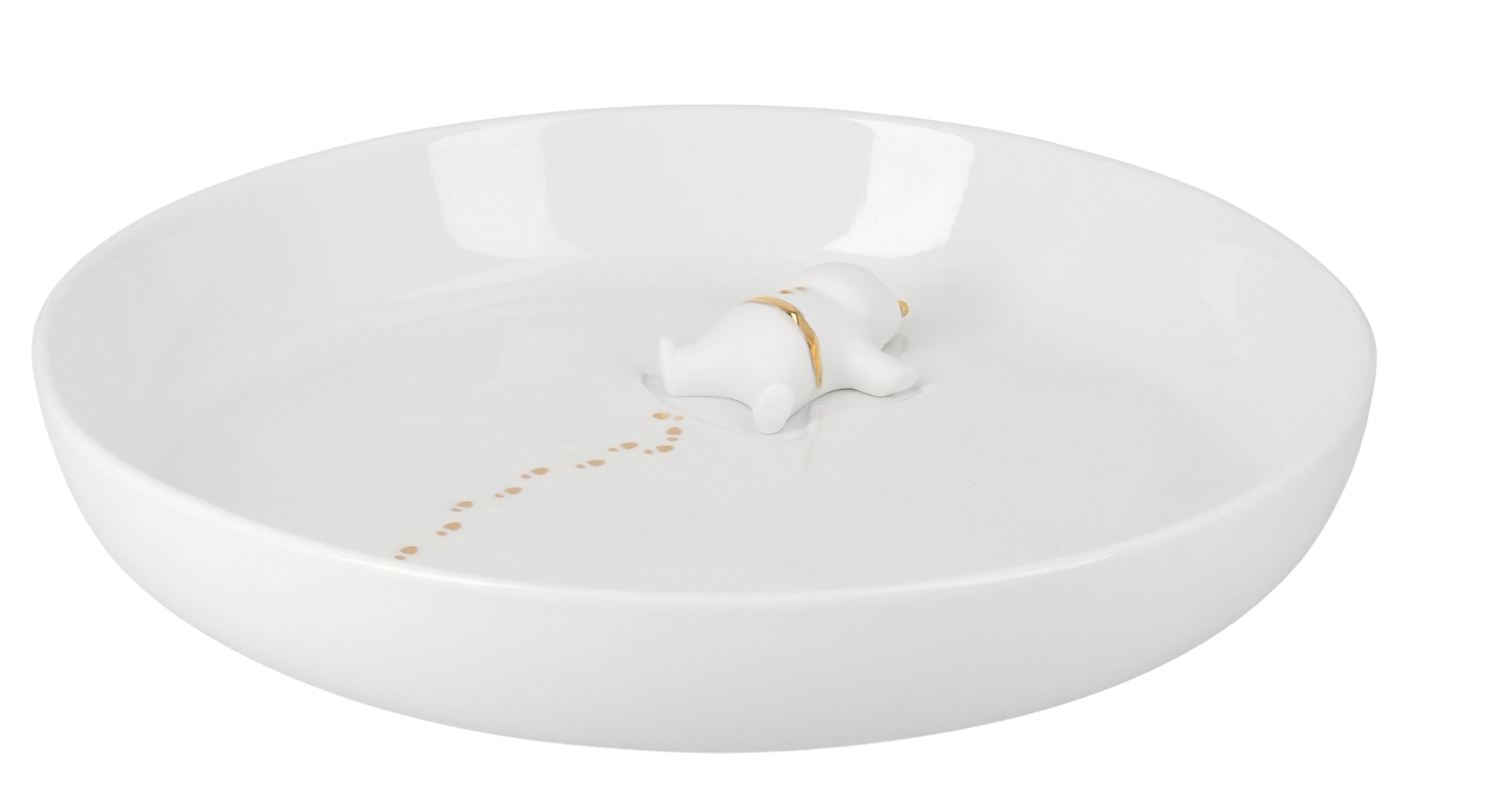 Santa's bowl with snow angel wheels