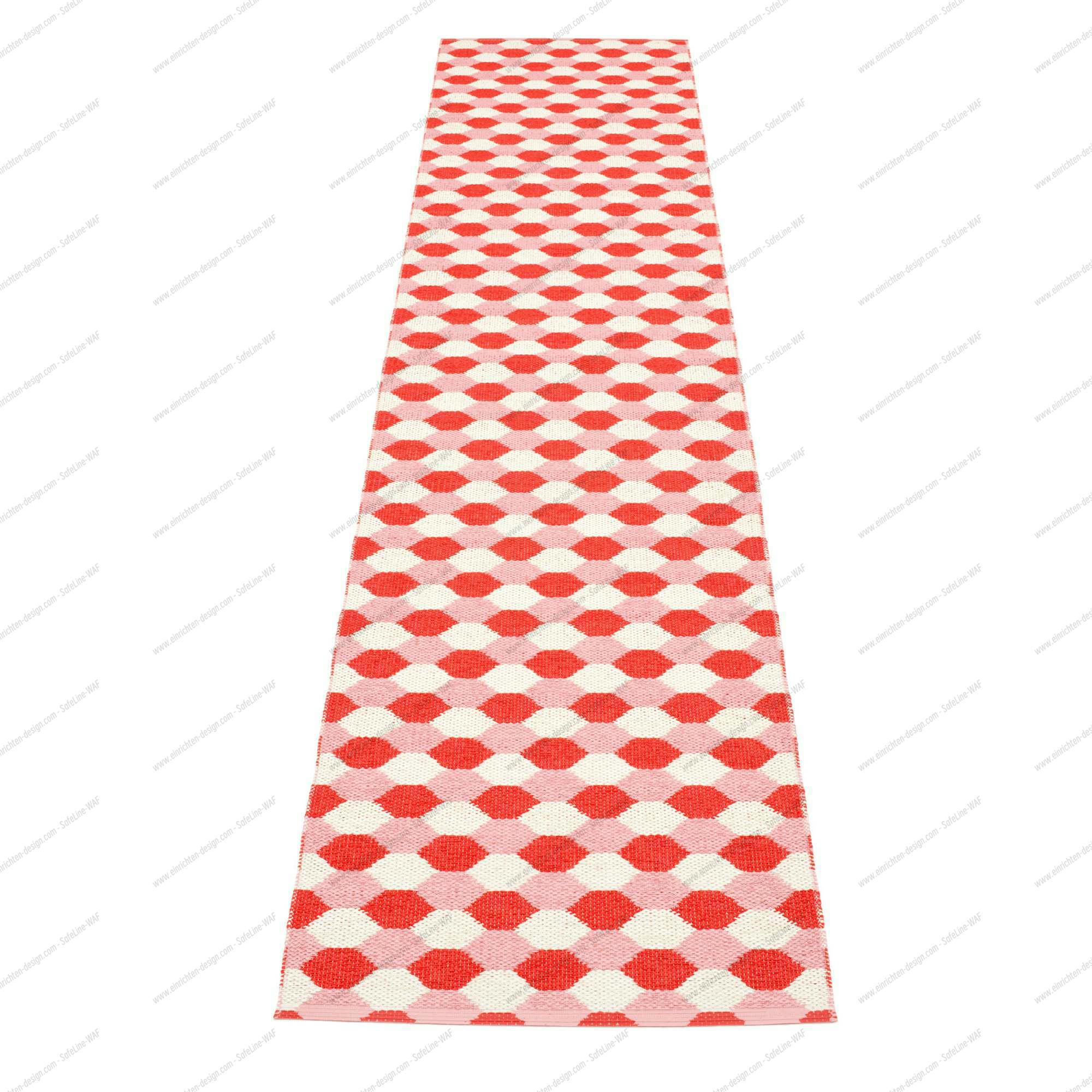Dana plastic carpet 70x400 coral red pappelina