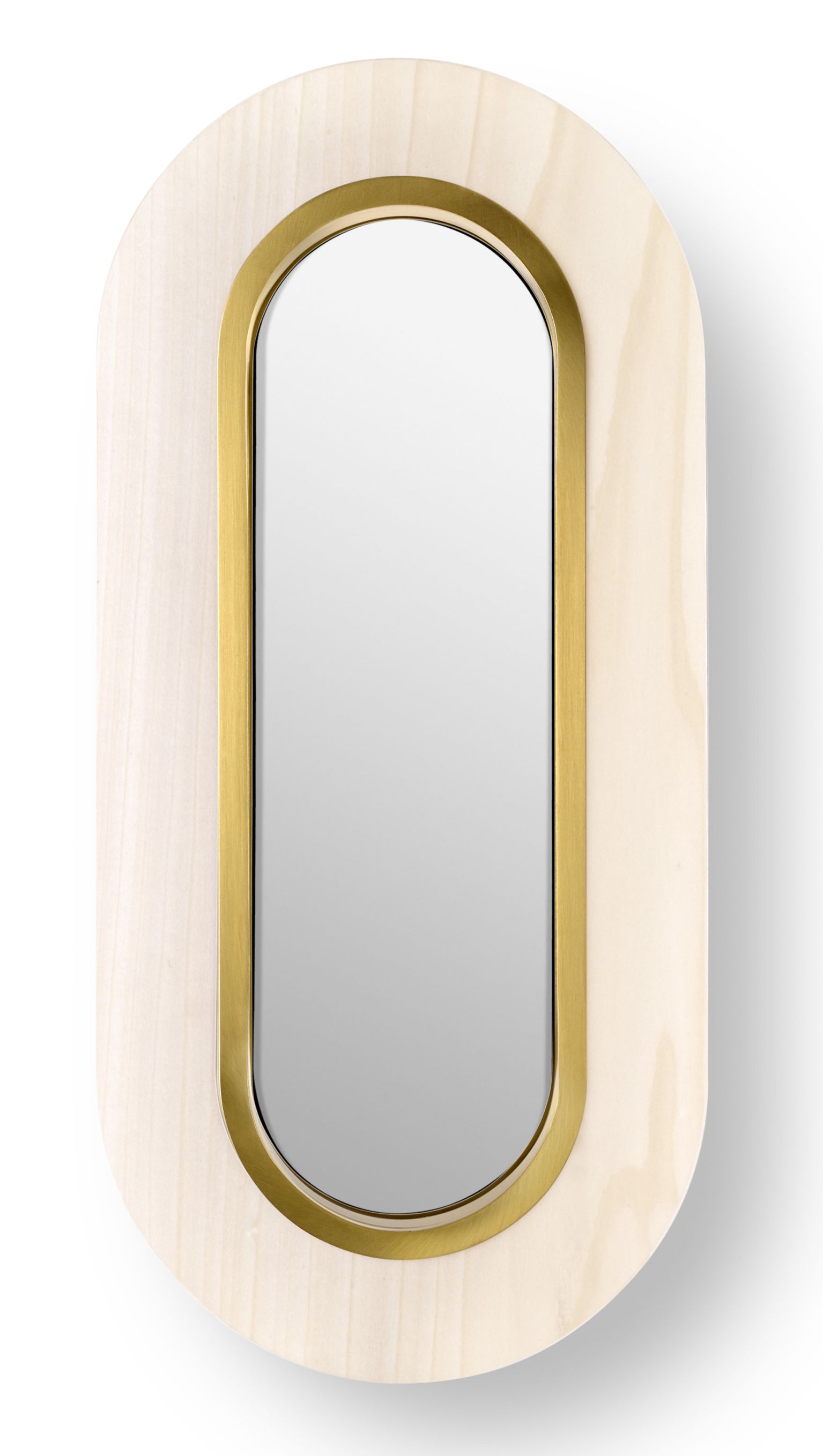 Lens LED Wall Lamp oval Metal Ring in Gold LZF Lamps