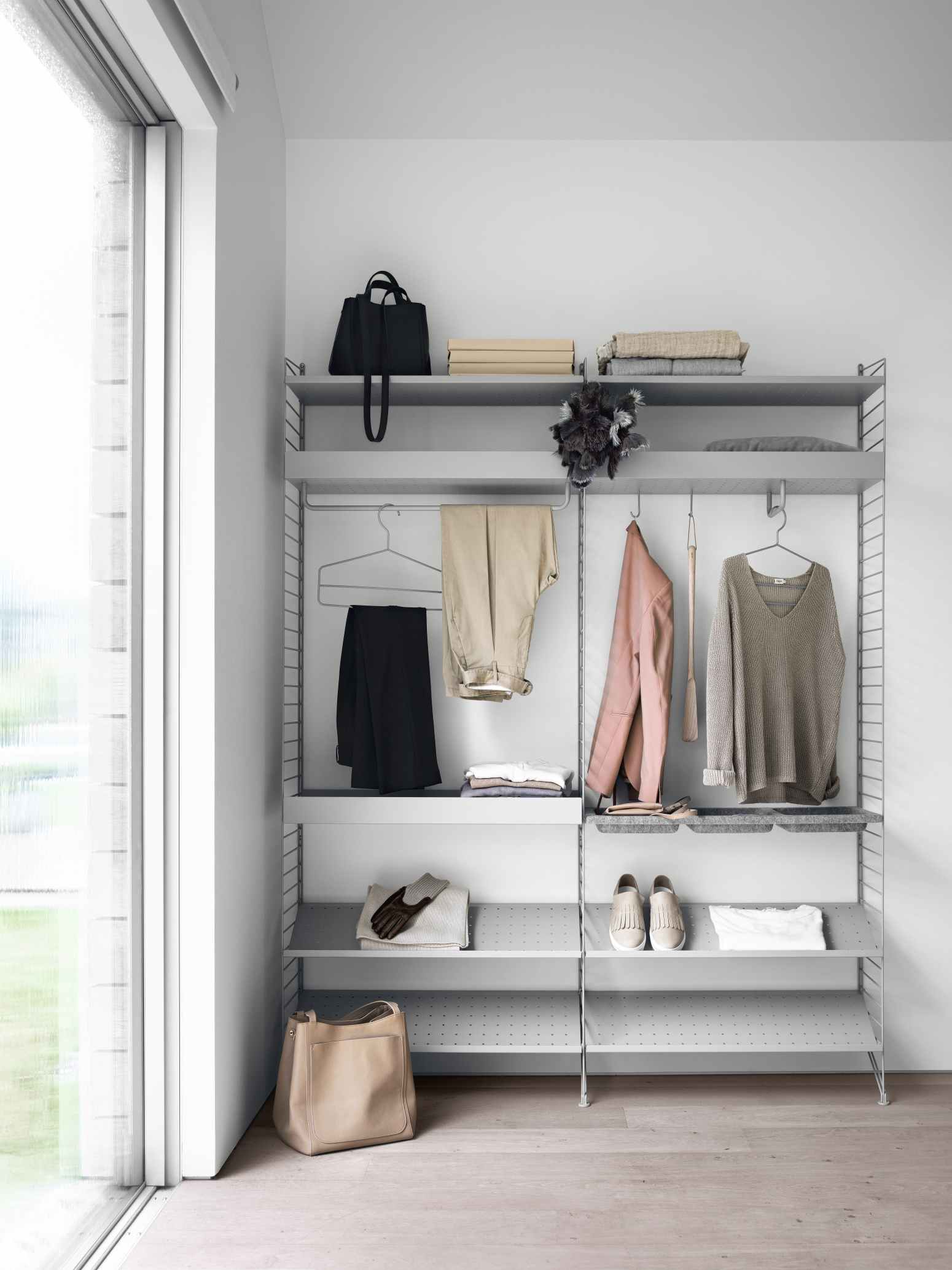 String Bedroom Floor Shelving System D String Furniture