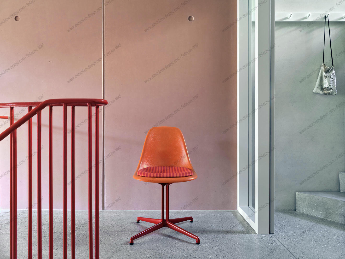 Eames Fibreglass Side Chair La Fonda Red Orange Vitra LIMITED EDITION 