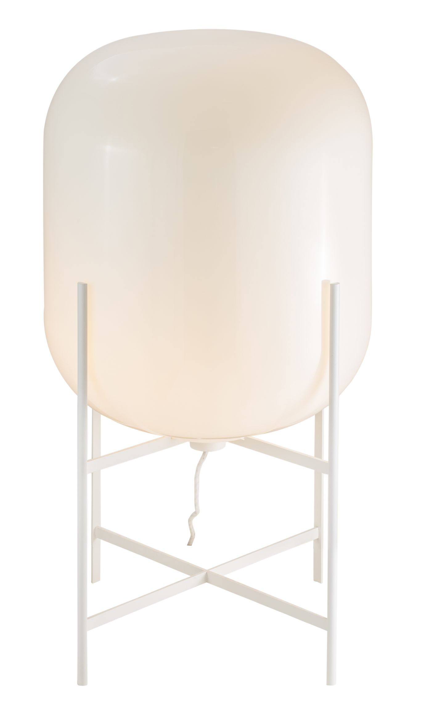 Oda Medium floor lamp white frame / white glass Pulpo