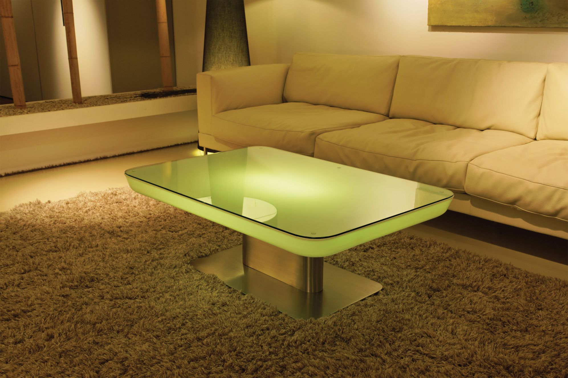 Moree Studio 36 LED Tischlampe, Indoor Couchtisch mit Multicolor Beleuchtung für Wohnzimmer.