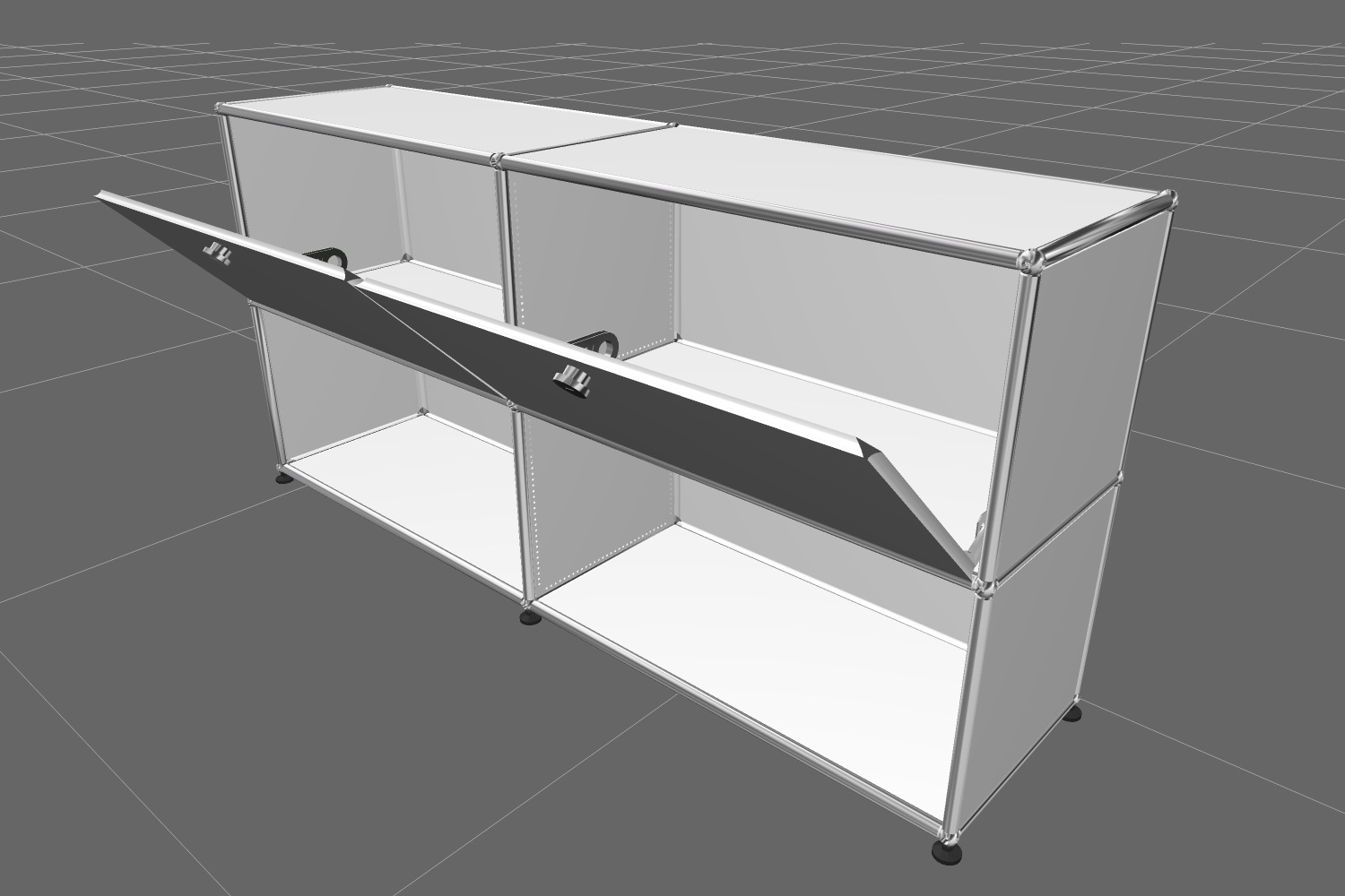 USM Haller Sideboard 2 Flaps / 2 Open Pure white - FAST DELIVERY