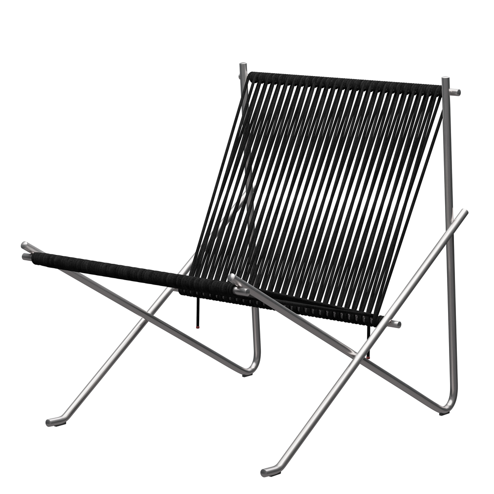 PK4 Lounge Chair Steel - black Fritz Hansen