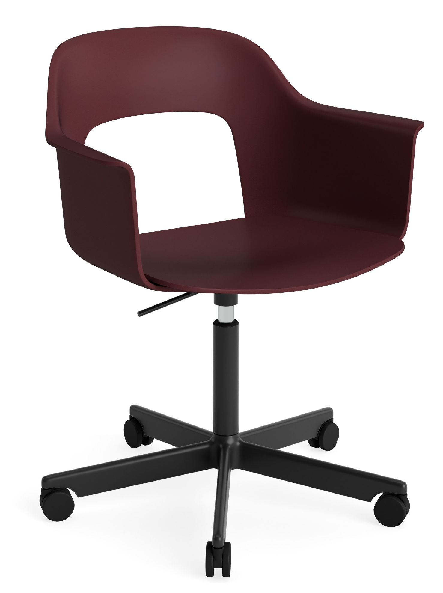 Layout Armchair 241 Armchair 5-star base swivel mechanism with gas spring Hay 