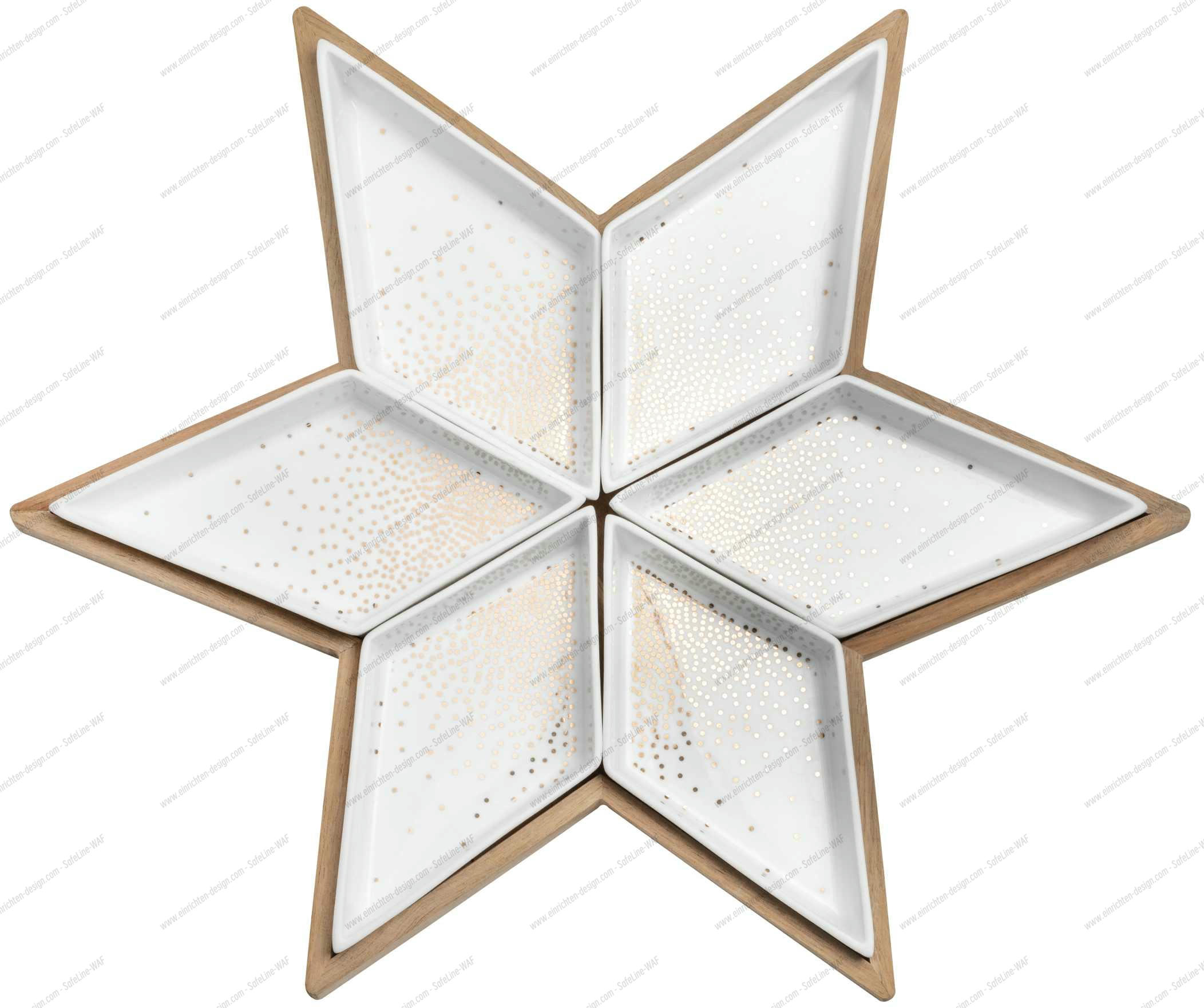 Star plate with serving bowls Räder