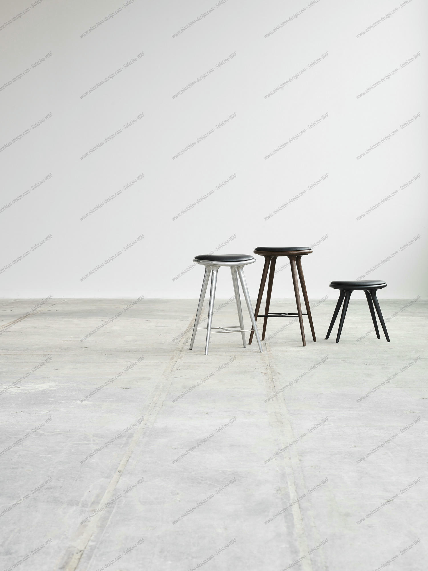 Stool / Barstool Sirka gray stained oak Mater