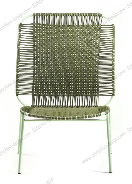 Cielo Lounge Chair High Lounge Chair High Outdoor ames Olive green - Pastel green