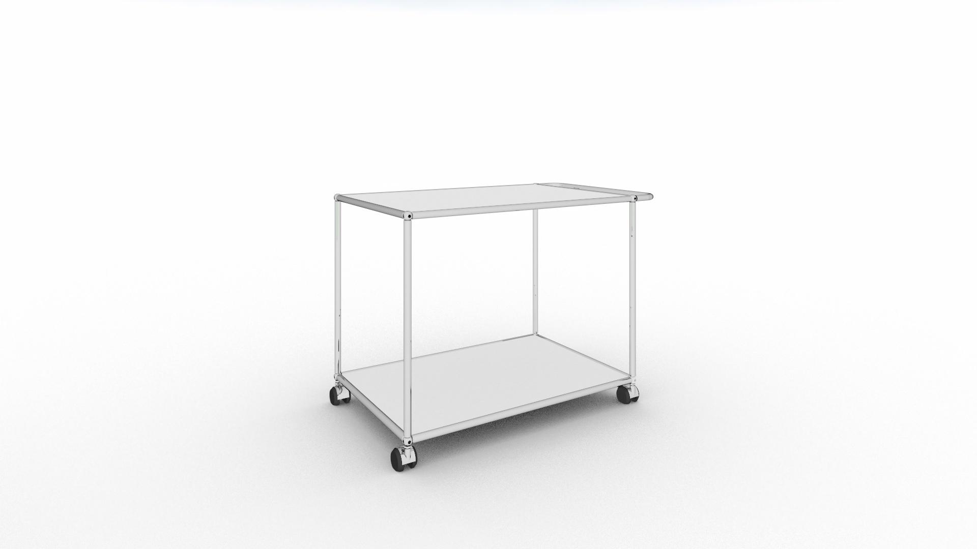 USM Haller serving trolley with castors WHITE SINGLE PIECES