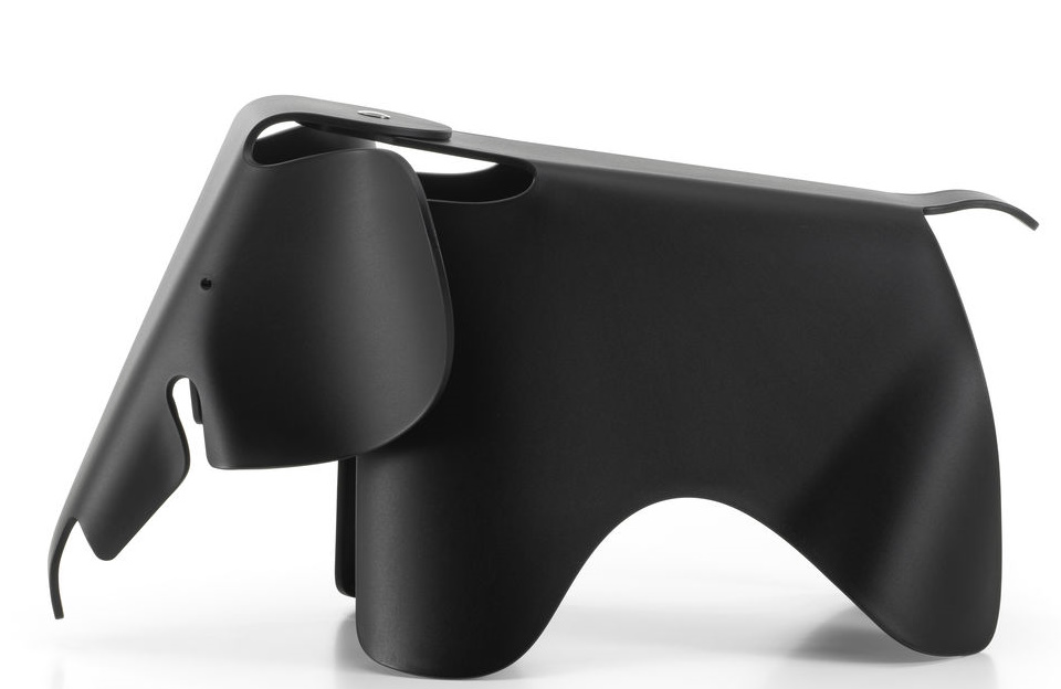 Eames Elephant Stool RE Vitra Deep black