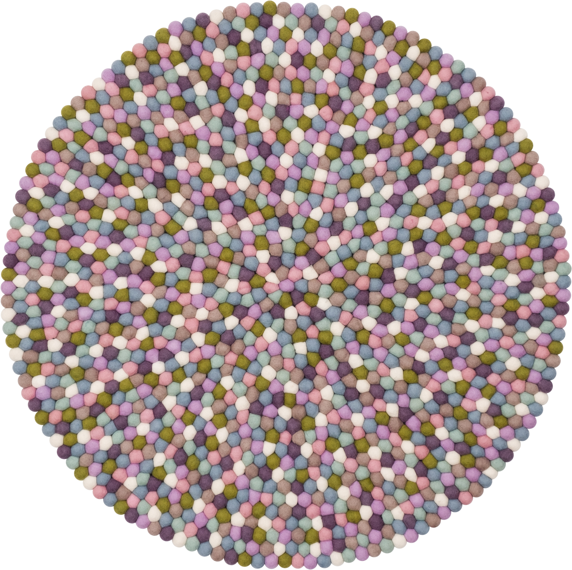 Felt ball Carpet round 140 cm myfelt Greta