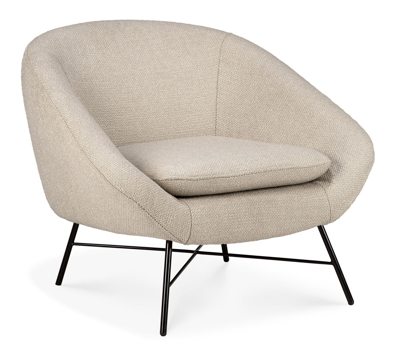 Barrow Lounge Chair off white Ethnicraft