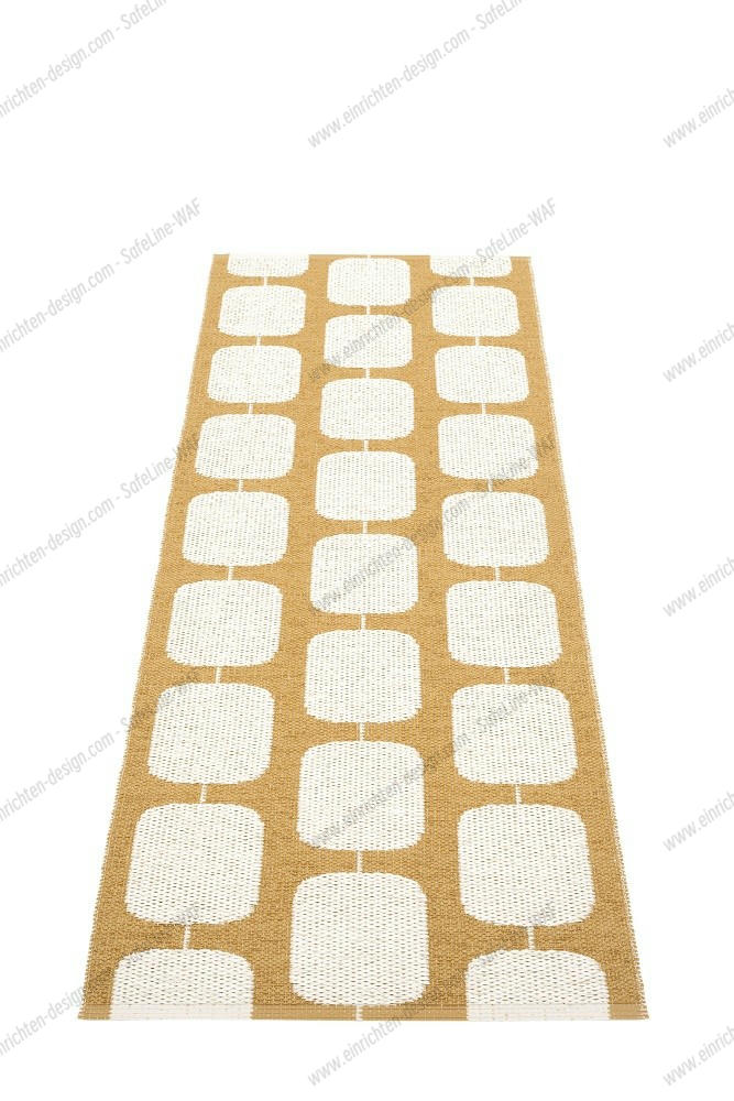 Sten Plastic carpet 70x200 cm Pappelina Ochre/Vanilla
