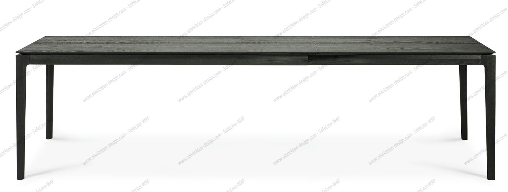 Bok extendable Table oak black - rectangular Ethnicraft