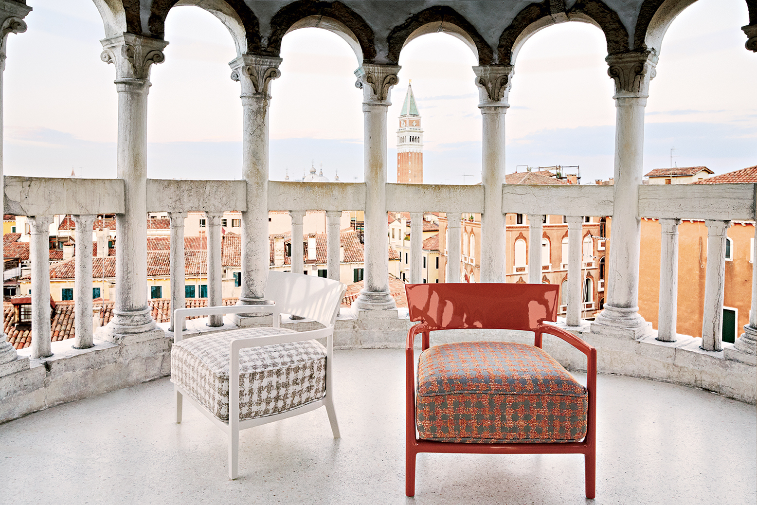 Cara Fancy Armchair Kartell Rusty brown