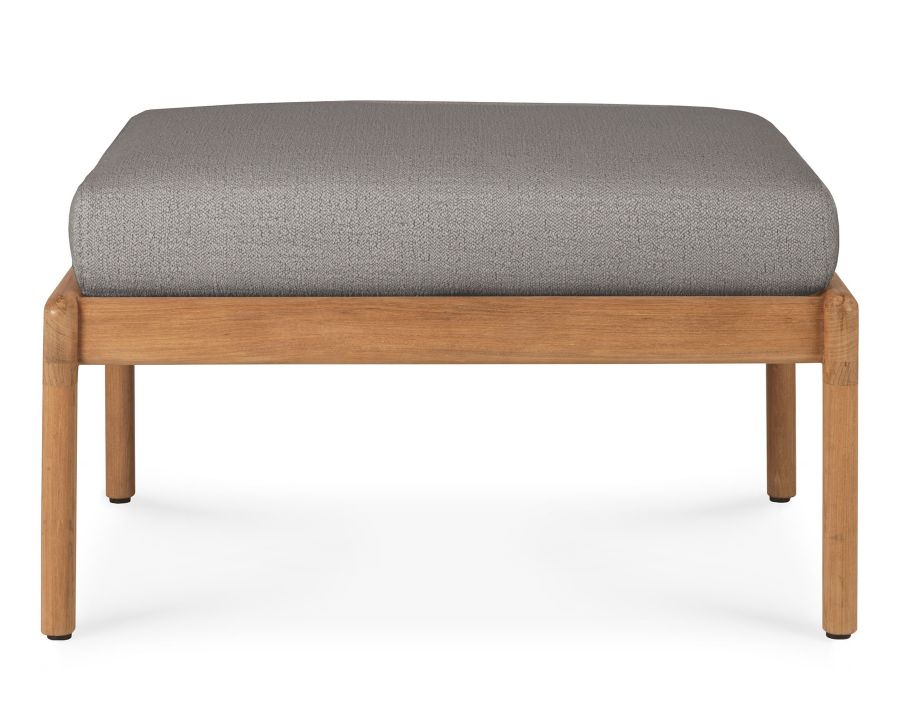 Jack Outdoor Upholstered Stool Teak Mocha Ethnicraft